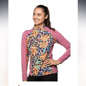 EIS Paneled Cool Equestrian SPF 50+ Long Sleeve Tropical Shirt XL NWT